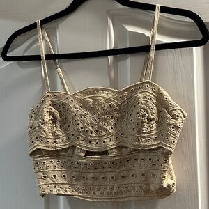 Jason Wu Beige Eyelet Camisole